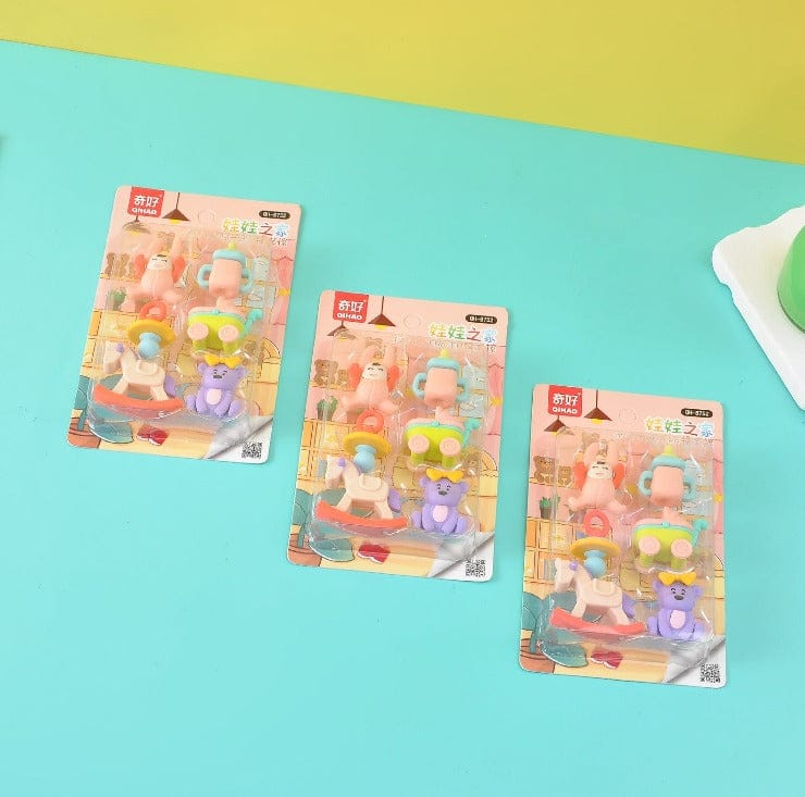 New Cute Multi Erasers, Kids School Stationery, Colourful Cartoon Design Erasers New Cute Multi Erasers, Kids School Stationery, Colourful Cartoon Design Erasers